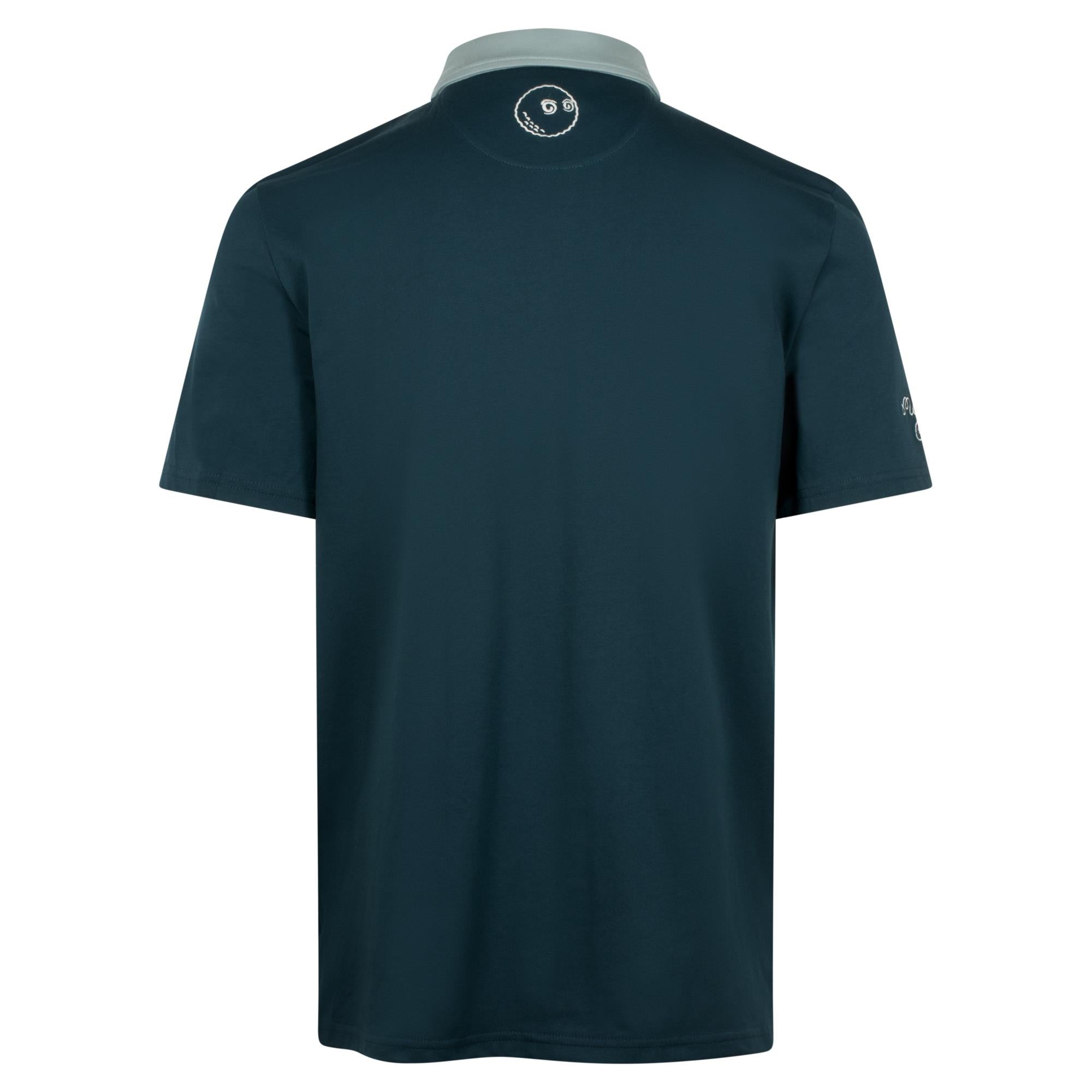 Malbon Golf Jovis Solid Mens Polo Ocean